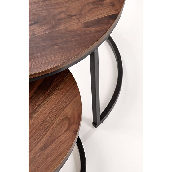 Set JAVA di 2 panche, noce / nero (1p=1ks)