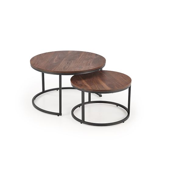 Set JAVA di 2 panche, noce / nero (1p=1ks)