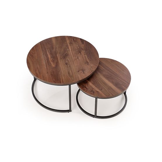 Set JAVA di 2 panche, noce / nero (1p=1ks)