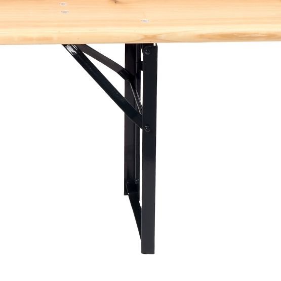 Set LAGER in acciaio e legno: tavolo + 2 panche 220 cm