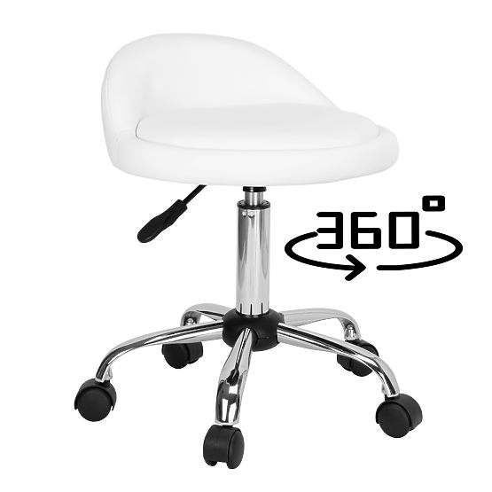 Sgabello cosmetico da parrucchiere LOMO bianco