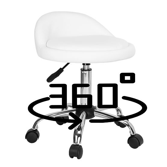 Sgabello cosmetico da parrucchiere LOMO bianco