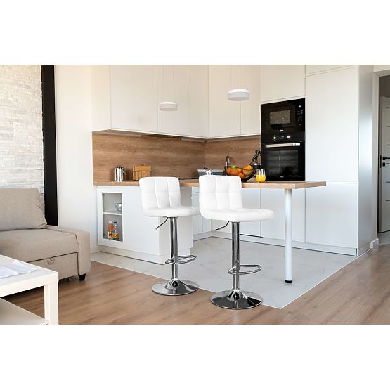 Sgabello da bar Arako bianco