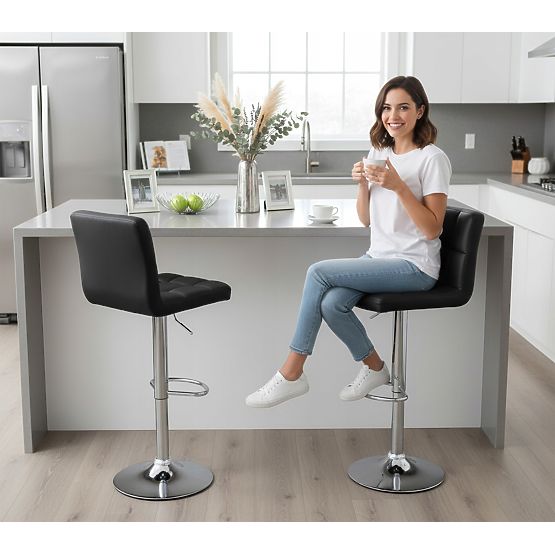 Sgabello da bar Arako nero