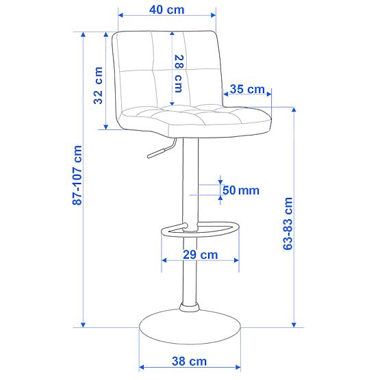 Sgabello da bar Arako nero