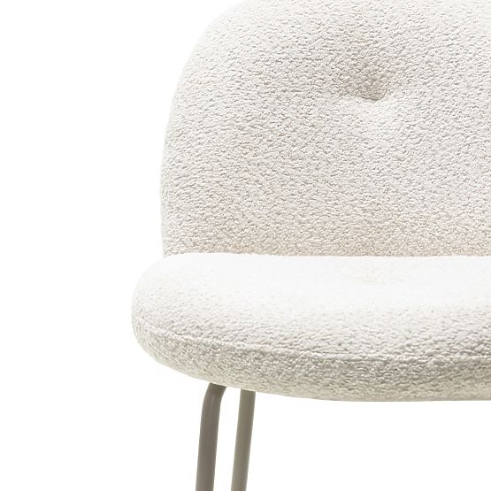 Sgabello da bar Fiori beige chiaro, forme arrotondate