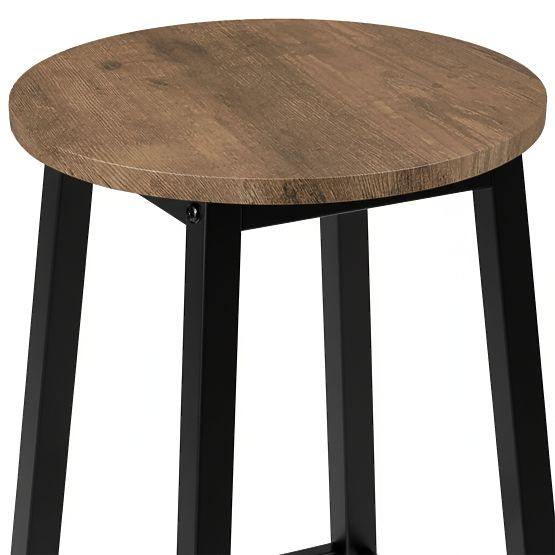 Sgabello da bar Flint Rustico Loft Industriale Rovere Invecchiato