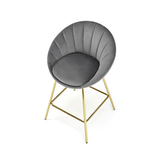 Sgabello da bar H112 grigio / oro (2p=2ks)