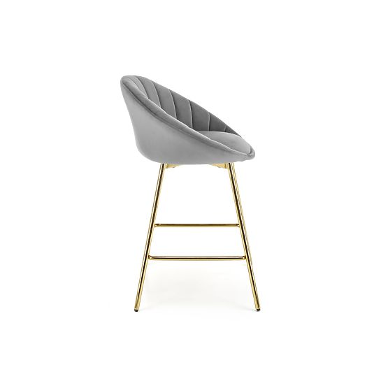 Sgabello da bar H112 grigio / oro (2p=2ks)