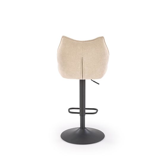 Sgabello da bar H122 gambe - nero, seduta - beige (1p=2pz)