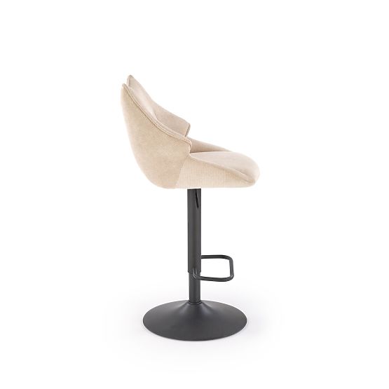 Sgabello da bar H122 gambe - nero, seduta - beige (1p=2pz)