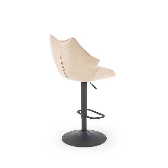 Sgabello da bar H122 gambe - nero, seduta - beige (1p=2pz)
