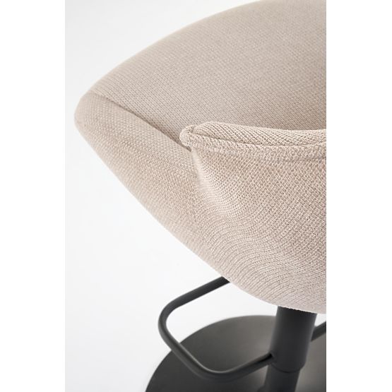 Sgabello da bar H122 gambe - nero, seduta - beige (1p=2pz)
