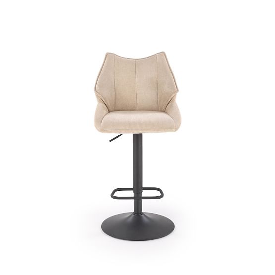 Sgabello da bar H122 gambe - nero, seduta - beige (1p=2pz)
