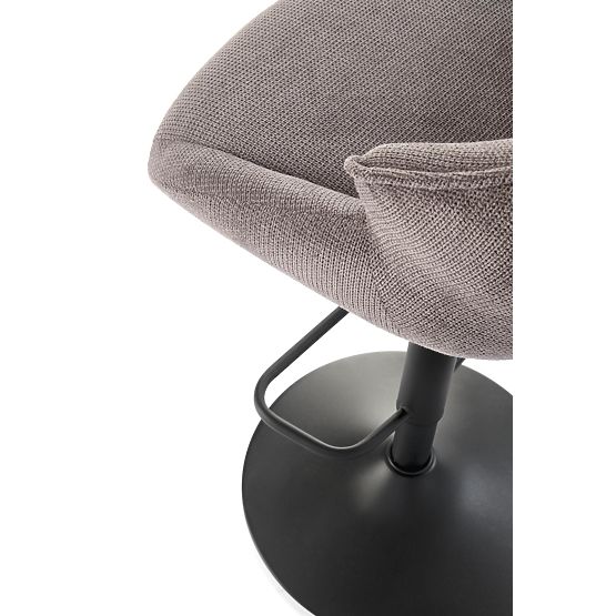 Sgabello da bar H122 gambe - nero, seduta - grigio (1p=2pz)