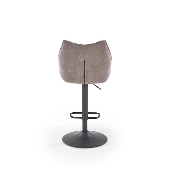 Sgabello da bar H122 gambe - nero, seduta - grigio (1p=2pz)