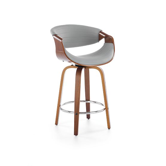 Sgabello da bar H123 grigio / noce (1p=1pz)