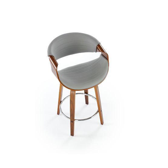 Sgabello da bar H123 grigio / noce (1p=1pz)