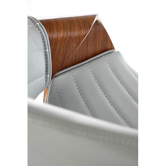 Sgabello da bar H123 grigio / noce (1p=1pz)