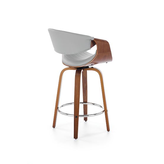 Sgabello da bar H123 grigio / noce (1p=1pz)