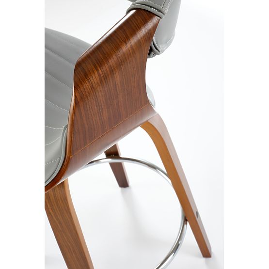 Sgabello da bar H123 grigio / noce (1p=1pz)