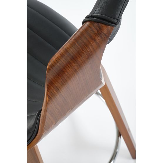 Sgabello da bar H123 nero / noce (1p=1pz)