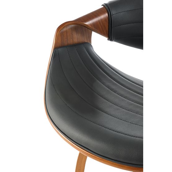 Sgabello da bar H123 nero / noce (1p=1pz)