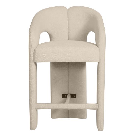 Sgabello da bar imbottito Castelo beige