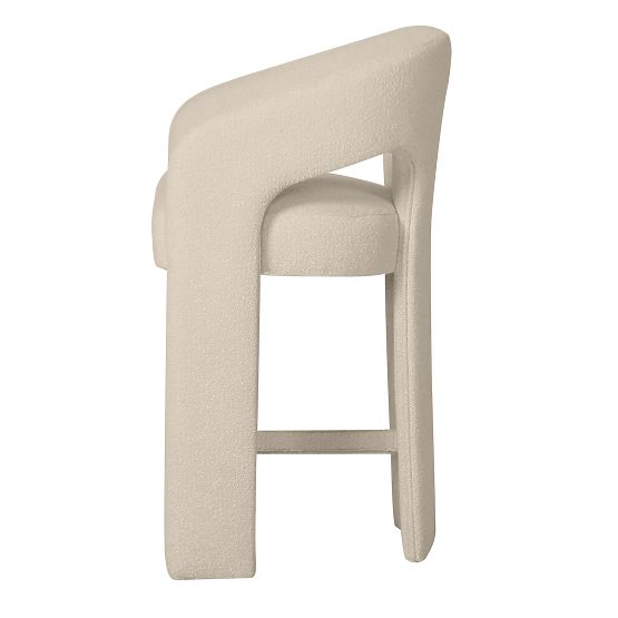 Sgabello da bar imbottito Castelo beige