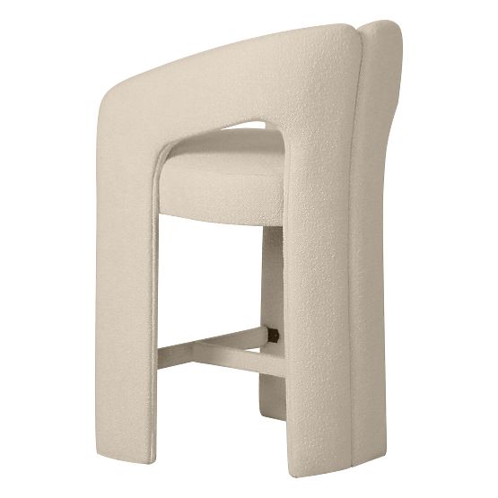 Sgabello da bar imbottito Castelo beige