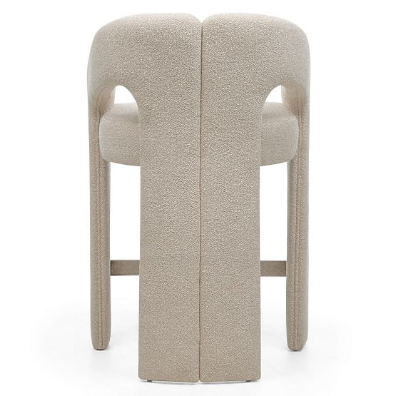 Sgabello da bar imbottito Castelo beige