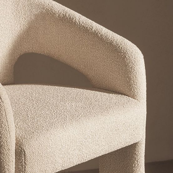 Sgabello da bar imbottito Castelo beige