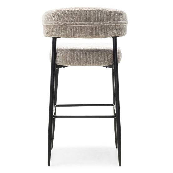 Sgabello da bar Rosario beige/gambe nere