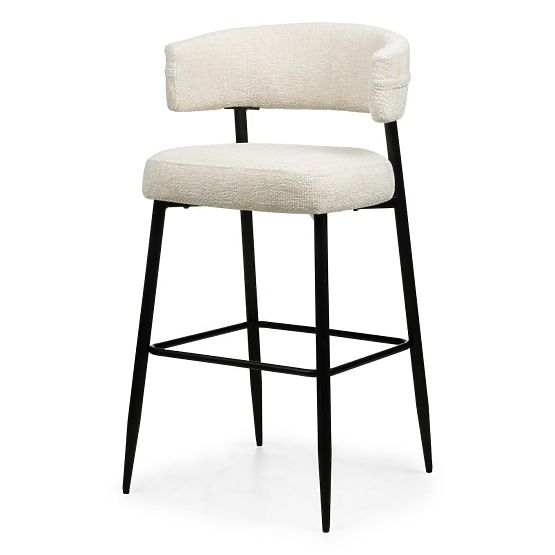 Sgabello da bar Rosario crema/gambe nere