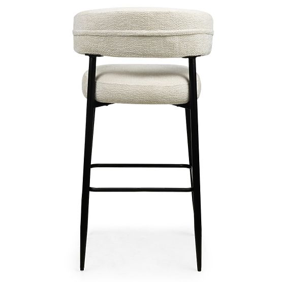 Sgabello da bar Rosario crema/gambe nere