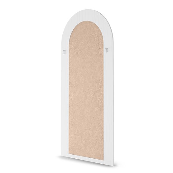 Specchio decorativo sospeso Giovanni 170x80 cm, bianco, arrotondato