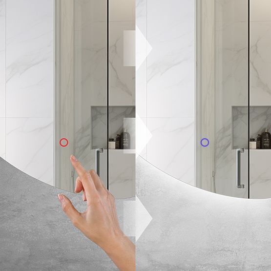 SPECCHIO LED DA PARETE 120x55cm YH-3359