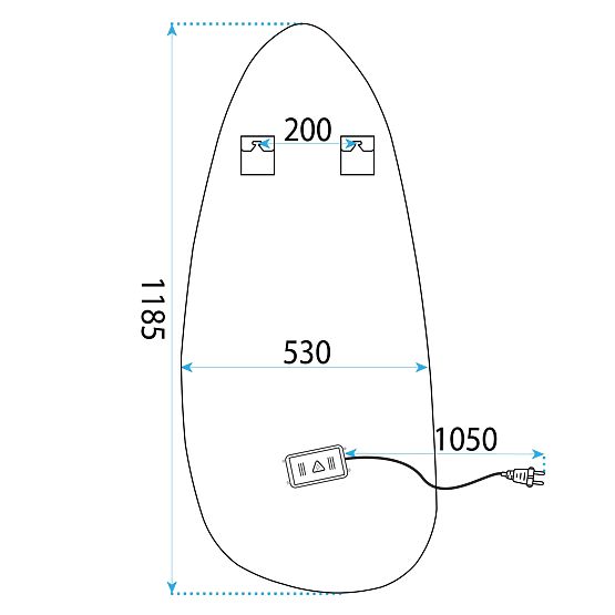 SPECCHIO LED DA PARETE 120x55cm YH-3359