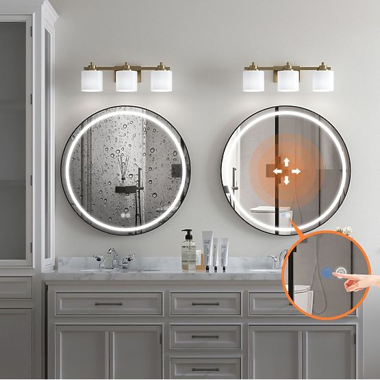 SPECCHIO LED DA PARETE 50cm MMJ Nero