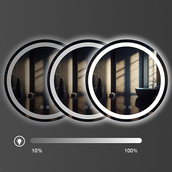 SPECCHIO LED DA PARETE 60cm BAS