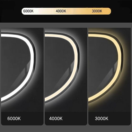 SPECCHIO LED DA PARETE CON FUNZIONE BLUETOOTH 70x100cm FOG