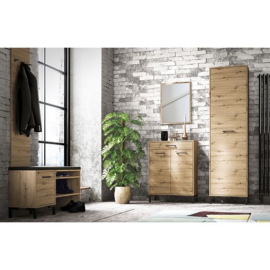 Specchio Nevio - rovere artigianale