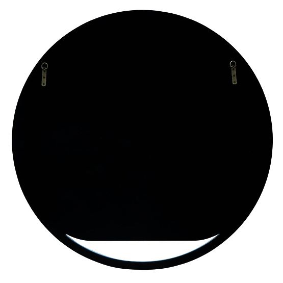 Specchio rotondo sospeso Zelia, blu tenue, lucido