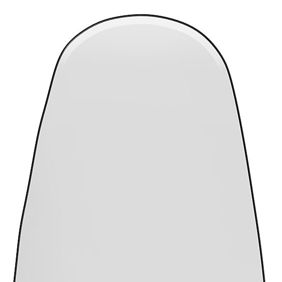 Specchio sospeso con cornice nera Frivatti, 55x150 cm, forma irregolare