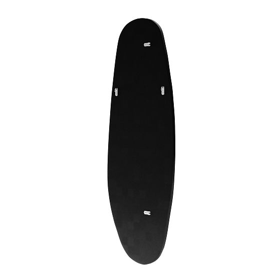 Specchio sospeso con cornice nera Frivatti, 55x150 cm, forma irregolare