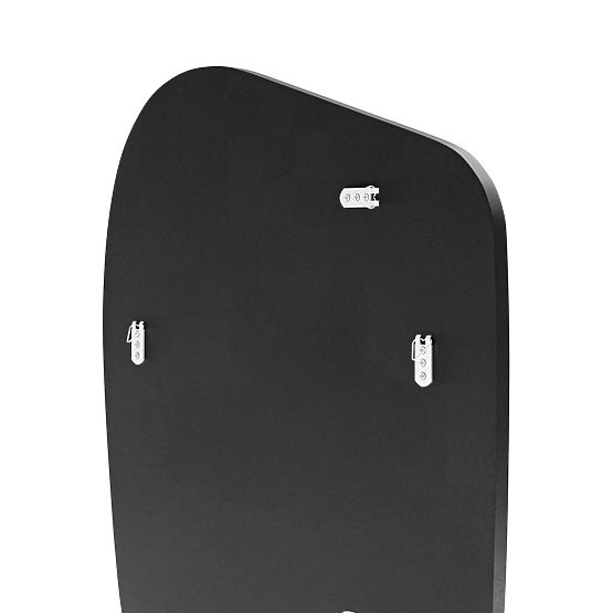 Specchio sospeso con cornice nera Frivatti, 60x100 cm, forma irregolare