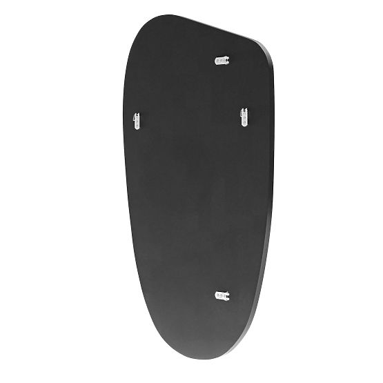 Specchio sospeso con cornice nera Frivatti, 60x100 cm, forma irregolare