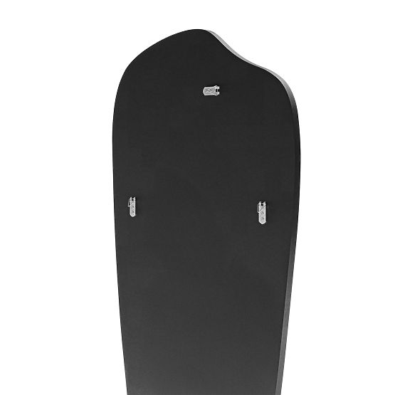 Specchio sospeso con cornice nera Frivatti, 60x140 cm, forma irregolare