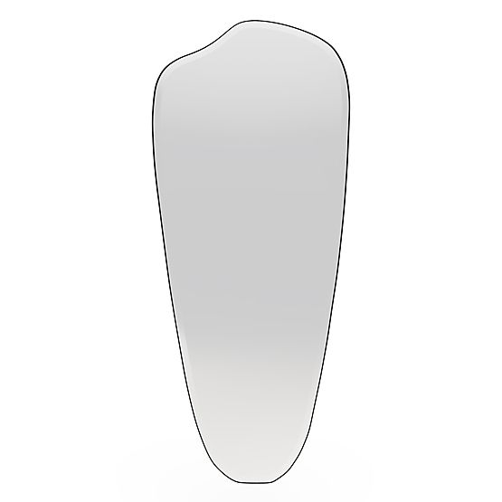 Specchio sospeso con cornice nera Frivatti, 60x140 cm, forma irregolare