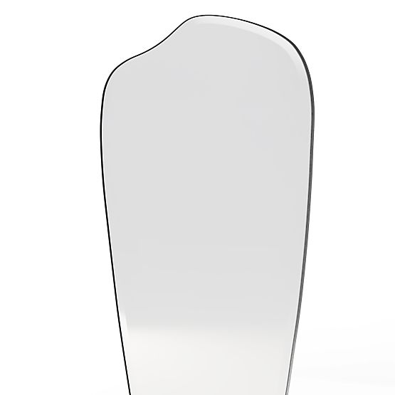 Specchio sospeso con cornice nera Frivatti, 60x140 cm, forma irregolare